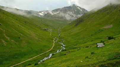 Alpleri andıran manzarasıyla Dulağa Yaylası büyülüyor