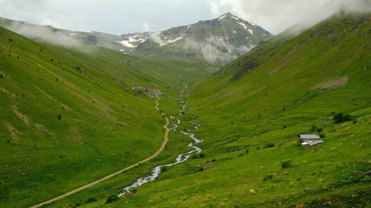 Alpleri andıran manzarasıyla Dulağa Yaylası büyülüyor