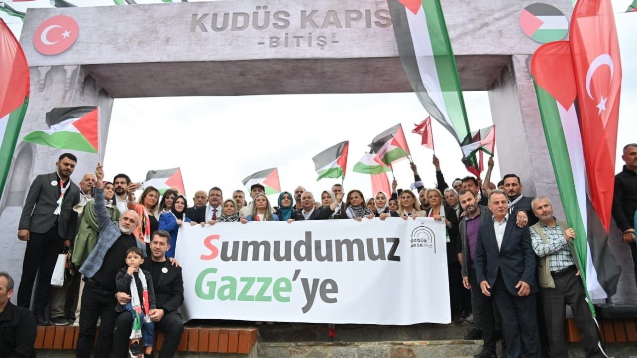 Trabzon Gazze için yürüdü, binlerce kişi tek yürek oldu