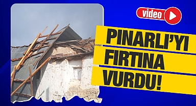 Bayburt'un Pınarlı köyünü fırtına vurdu!