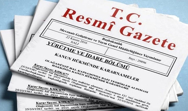 Cumhurbaşkanlığı tarafından yapılan atama kararları Resmi Gazete'de