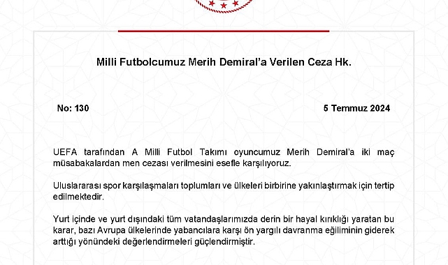 Dışişleri Bakanlığı'ndan Merih Demiral açıklaması