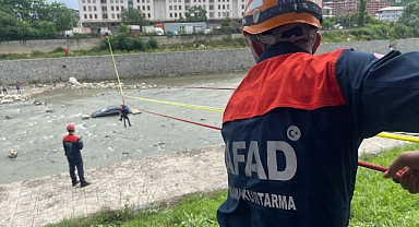Rize'de AFAD ekiplerinden tatbikat