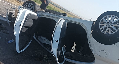 Sürücüsünün kontrolünden çıkan otomobil takla attı: 5 yaralı