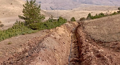Çamlıkoz köyü isale hattı tamamlandı