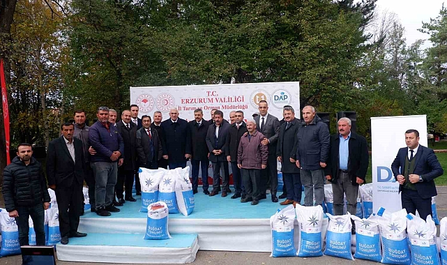 Erzurum'da DAP desteğiyle 935 ton buğday tohumu dağıtıldı