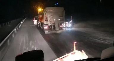 Kop Dağ'ında tuzlama çalışması