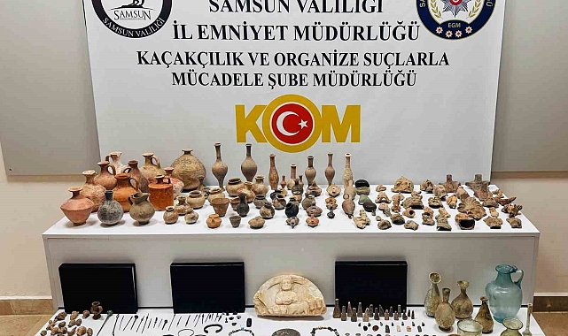 Samsun'da 325 tarihi eser ele geçirildi: 1 gözaltı
