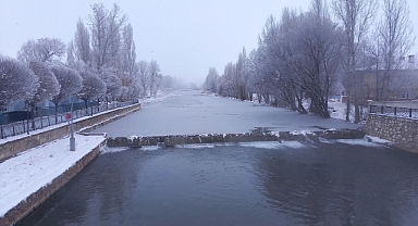 Arpalı’da kırağı sonrası görsel şölen