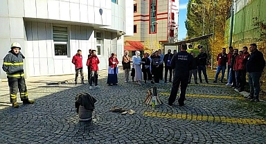 Bayburt'ta yangın tatbikatı