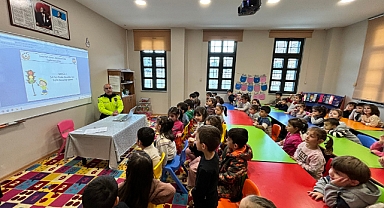 Minik öğrencilere trafik eğitimİ