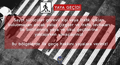 Bayburt Emniyetinden yaya geçidi uyarısı