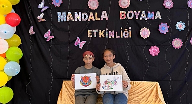 Çocuklar rengarenk boyamalar yaptılar