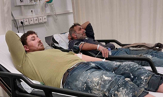 İnşaat şantiyesindeki yangını söndürmek isteyen 4 işçi hastanelik oldu