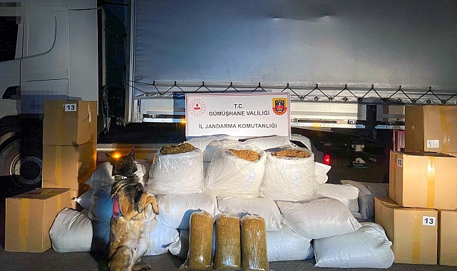 Gümüşhane'de Jandarma ekipleri 644 kilogram kaçak tütün ele geçirdi