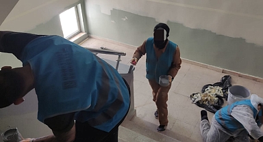 Hükümlülerden okullarda bakım onarım çalışması