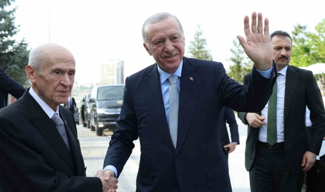 Cumhurbaşkanı Erdoğan, MHP Genel Başkanı Bahçeli ile bir araya geldi