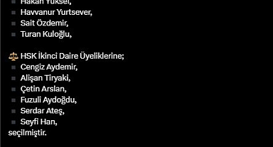 Bakan Tunç, HSK Birinci Daire Başkanlığına Turan Kuloğlu'nun seçildiğini duyurdu