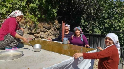 Erzincan’da kazanlar pestil için kaynıyor