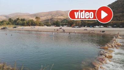 Yüzme alanı her gün dolu…