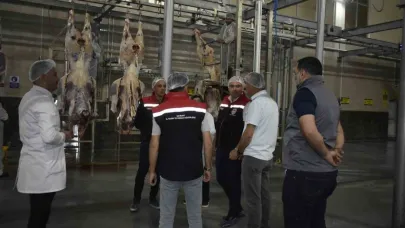 Belediyeye ait mezbahada denetim yapıldı