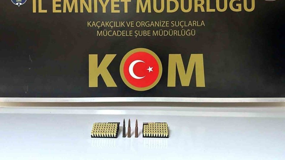 Erzincan’da 101 adet mermi ele geçirildi