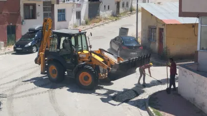 Parke yola asfalt yama!