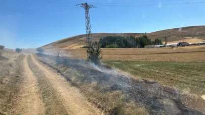 Örtü yangını büyümeden söndürüldü!