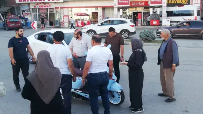 Küçük çaplı kazada tartışma uzadı!