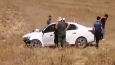 Otomobil tarlaya uçtu, 1 yaralı