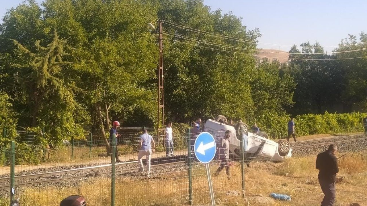 Elazığ’da otomobil takla attı: 1 yaralı