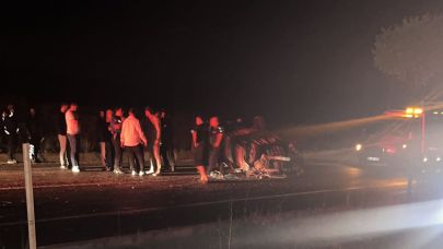 Kontrolden çıkan araç takla attı!