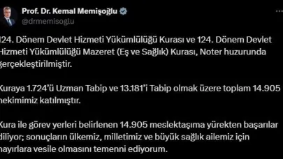 Eş ve Sağlık kurası gerçekleşti