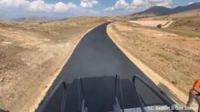 Salkımsu köy yolu asfaltlandı