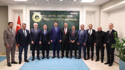 Bayburt protokolünden Bakan Kurum’a ziyaret