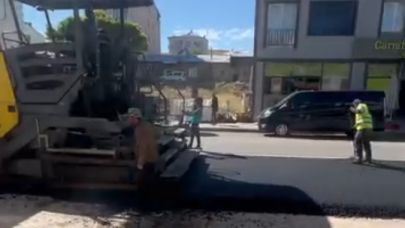 Demirözü’nde asfalt çalışması
