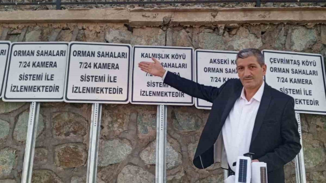 Elazığ’da alkışlanacak hareket: Muhtar ormanlık alanlara kamera sistemi taktırdı