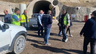 Kop Tüneli ve beton santrallerinde inceleme