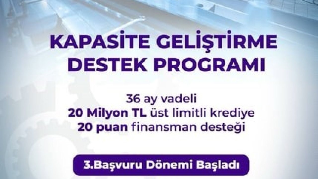 Bakan Kacır: &quot;20 milyon liraya kadar, 36 ay vadeli kredi için 20 puanlık finansman desteği sağlıyoruz&quot;