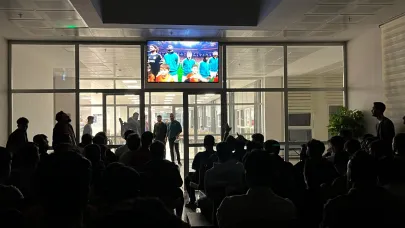 Bayburt Erkek Yurdu’nda maç heyecanı