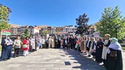 Bayburt’ta ‘Gazze için Sessiz Çığlık’ etkinliğiyle İsrail protesto edildi