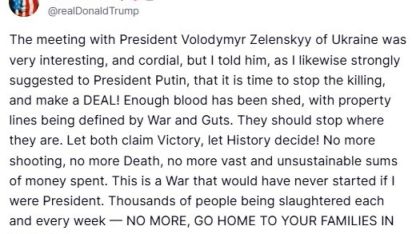 Trump’tan Zelenskiy görüşmesi hakkında açıklama: "Ona bir anlaşma yapma zamanının geldiğini söyledim"