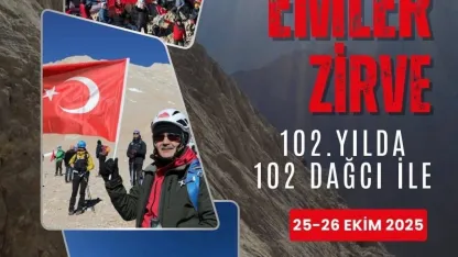 Cumhuriyetin 102. yılında 102 dağcı Emler Zirvesi’ne tırmanacak