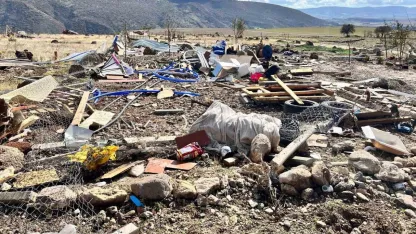 Ankara’da fırtınada hasar gören bölge görüntülendi
