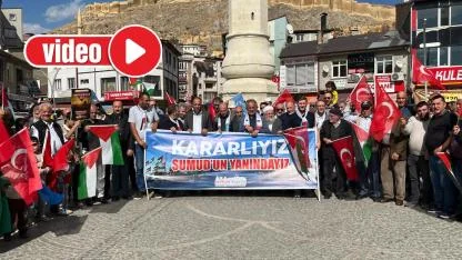 Bayburtlular Gazze için yürüdü