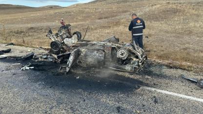 Bayburt’ta feci kaza: 1 kişi yanarak can verdi!