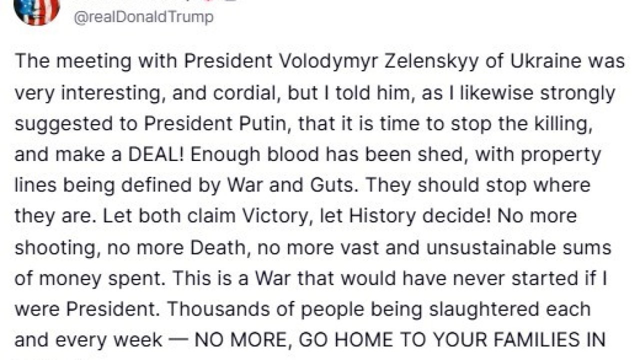 Trump’tan Zelenskiy görüşmesi hakkında açıklama: &quot;Ona bir anlaşma yapma zamanının geldiğini söyledim&quot;