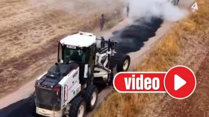 Vali Eldivan, köy yollarındaki asfalt çalışmalarını inceledi