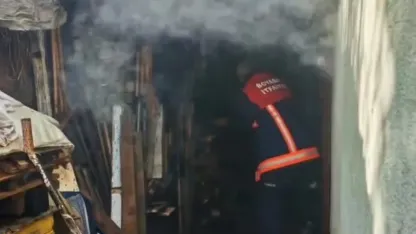 Sinop’ta odunlukta çıkan yangın korkuttu