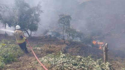 Kumlu’da bahçe yangını